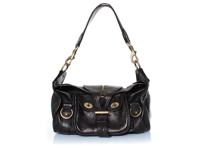 Mulberry, black leather shoulder bag  ref.1322961