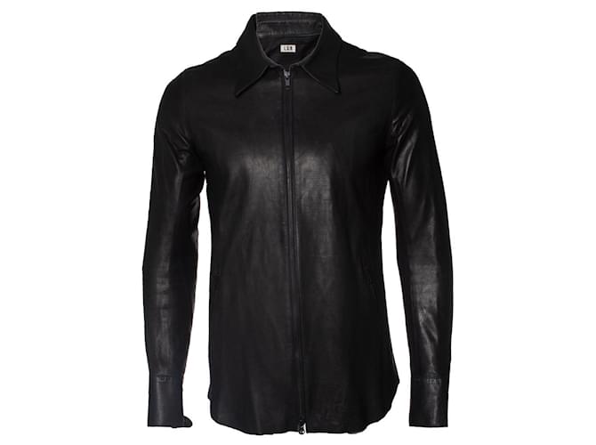 Autre Marque l.g.b., black leather zip jacket  ref.1322965