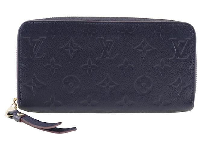 Louis Vuitton Zippy Marineblau Leder  ref.1323019