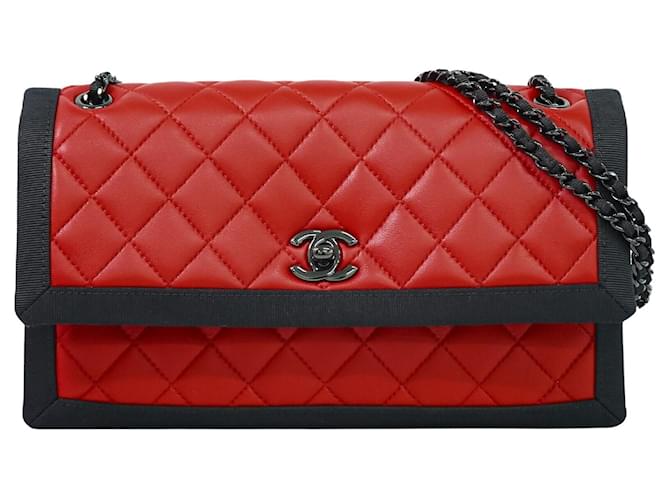 Chanel Logo CC Red Leather  ref.1323088