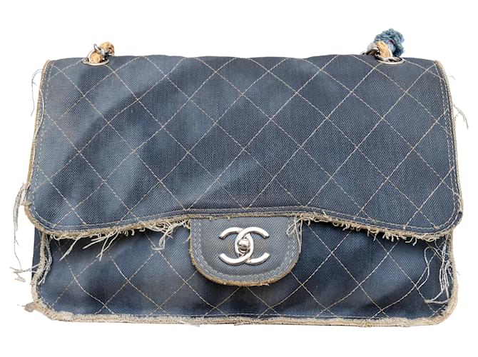 Chanel Paris-Dubai Denim Flap Bag Blue Cloth  ref.1323241