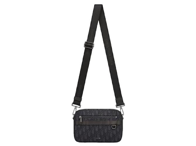 Christian Dior Safari Messenger bag Black Cloth  ref.1323326