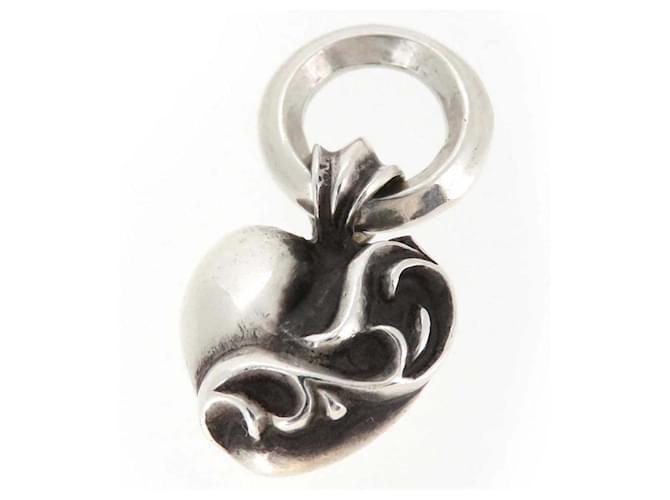 Chrome Hearts Charme de colar de coração de videira de prata Metal  ref.1323364