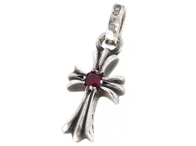 Chrome Hearts  Baby Fat Ruby Cross Pendant Metal Pendant 0.0 in Excellent condition  ref.1323375