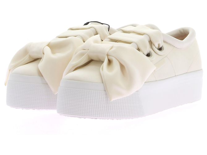 Baskets SUPERGA T.UE 39 Cuir Blanc