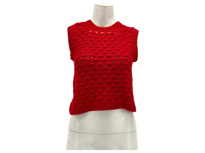 Autre Marque STELLA PARDO  Knitwear T.International M Cotton Red  ref.1323465