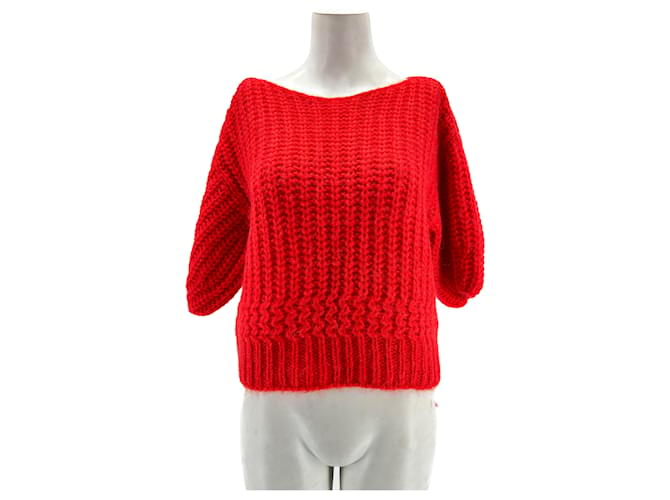 SéZane SEZANE  Knitwear T.International S Wool Red  ref.1323466