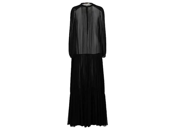SAINT LAURENT  Dresses T.International S Polyester Black  ref.1323479