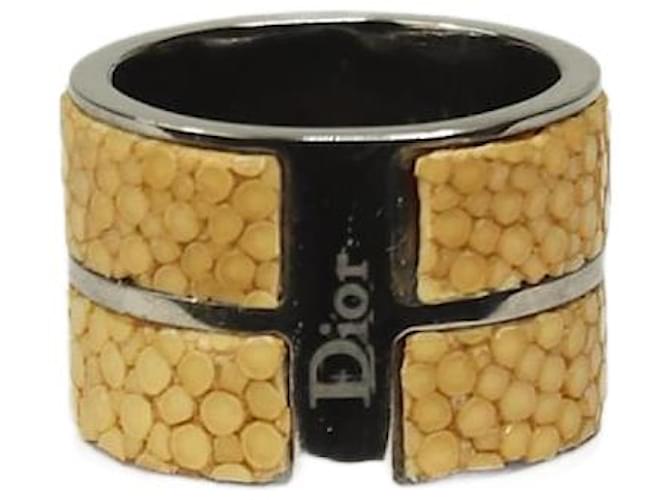 Christian Dior Silver snakeskin ring Silvery  ref.1323531