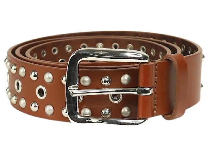 Isabel Marant Brown studded belt Leather  ref.1323534