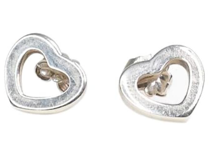 Tiffany & Co Brincos de coração em prata esterlina  ref.1323556