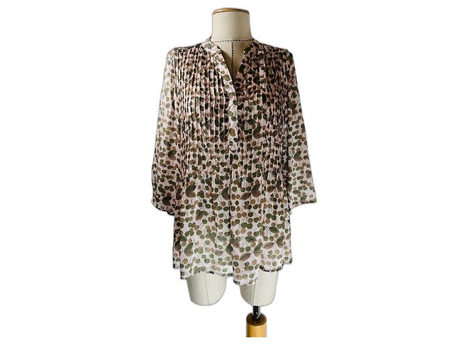 Top in seta Hémisphère Multicolore