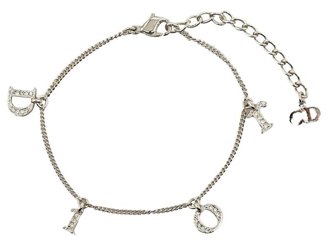 Bracciale con ciondolo Dior in argento con logo Metallo  ref.1323646