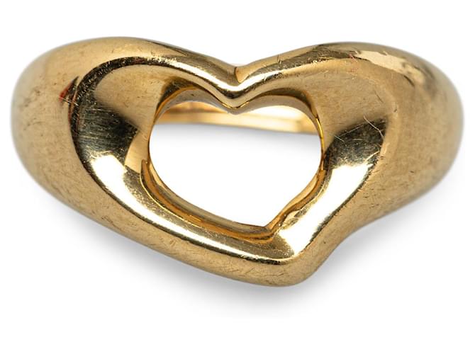 Tiffany & Co Tiffany Gold 18Anel de coração aberto K Dourado Metal Ouro amarelo  ref.1323656