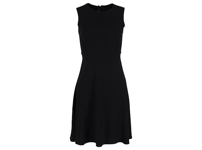 Joseph Sleeveless Fit-and-Flare Dress in Black Wool  ref.1323686