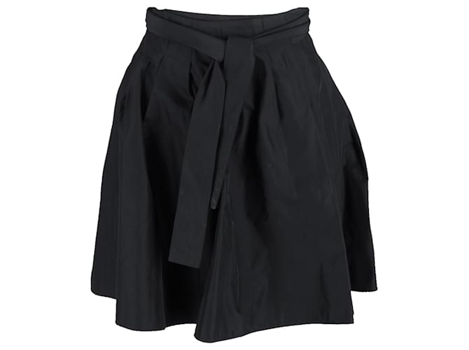 Minifalda Joseph con cinturón anudado en poliéster negro  ref.1323692