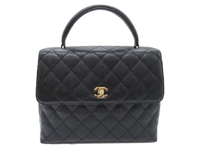 Chanel CC Quilted Caviar Handle Bag Leather  ref.1323713