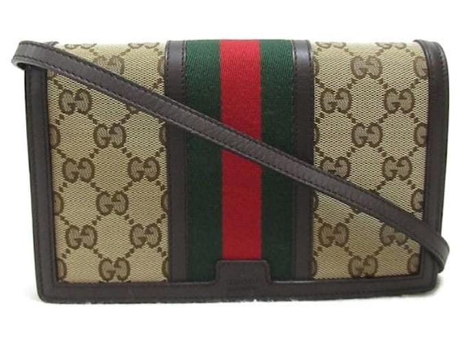 Gucci GG Canvas Web Crossbody Bag 409439 Cloth  ref.1323722