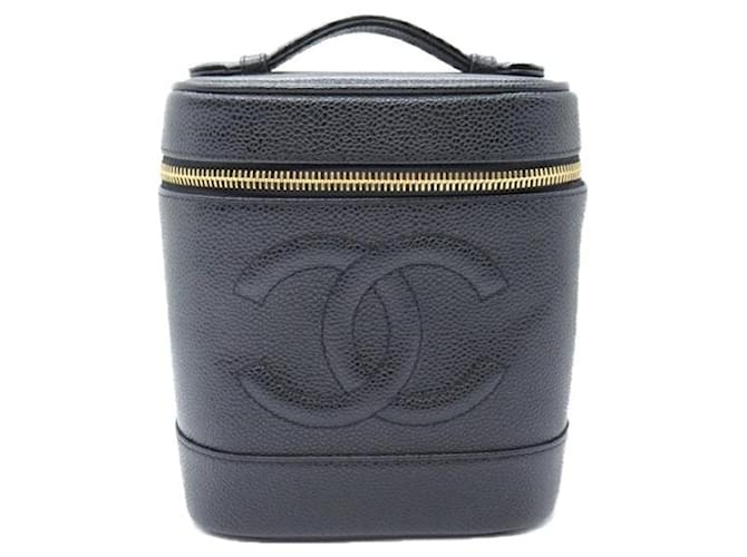 Chanel CC Caviar Vertical Vanity Case A01998 Leather  ref.1323729