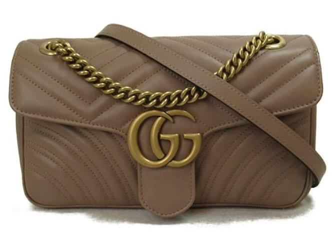 Gucci Small Leather GG Marmont Shoulder Bag 443497  ref.1323735