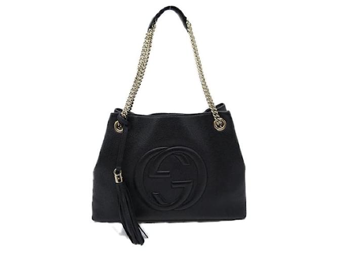 Gucci Sac cabas en cuir Soho avec chaîne 536196  ref.1323751