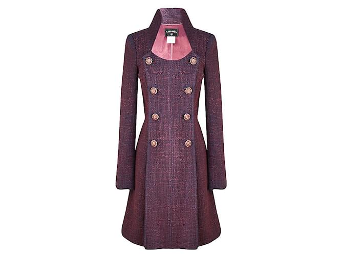 Chanel 10K$ Paris / Bombay CC Jewel Buttons Tweed Coat Purple  ref.1323761