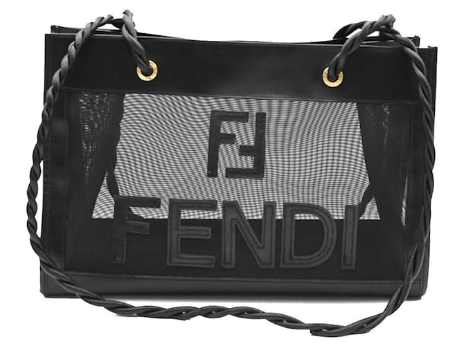 Fendi Zucca Black Leather  ref.1323766