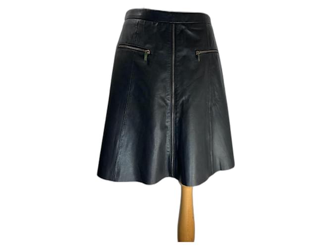 Karl Lagerfeld Skirts Black Leather Lambskin  ref.1323786