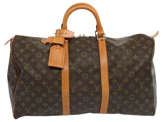 Louis Vuitton Keepall 50 Brown Cloth  ref.1323791