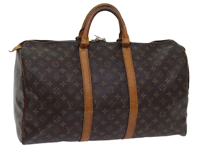 Louis Vuitton Monogram Keepall 50 Boston Bag M41426 LV Auth 69913 Cloth  ref.1323851