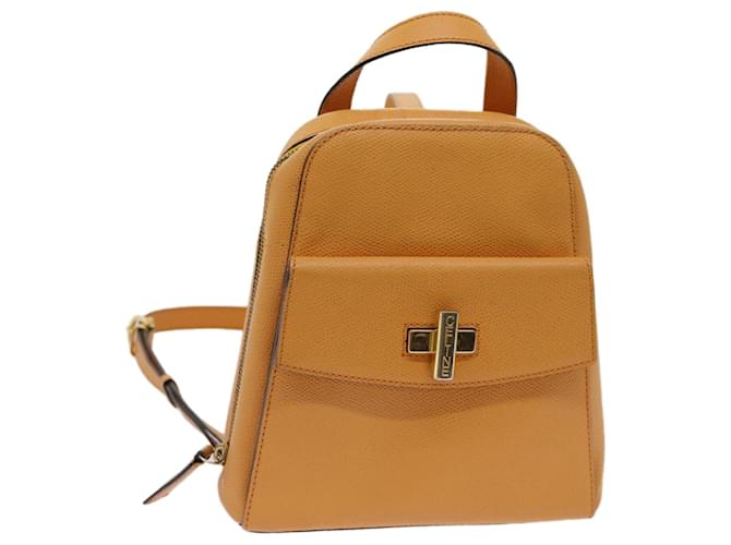 Céline CELINE Backpack Leather Orange Auth 69872  ref.1323866