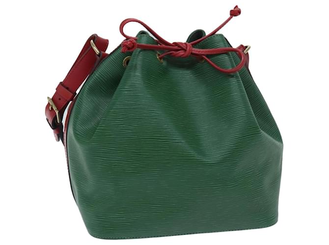 LOUIS VUITTON Epi Petit Noe Shoulder Bag Bicolor Green Red M44147 LV Auth 69465 Leather  ref.1323883