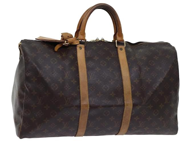 Louis Vuitton Monogram Keepall 50 Boston Bag M41426 LV Auth ar11653b Cloth  ref.1323891