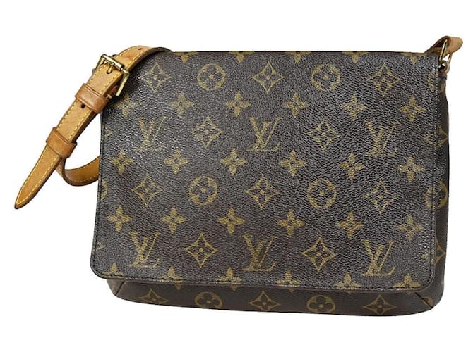 Louis Vuitton Musette Tango Brown Cloth  ref.1324145
