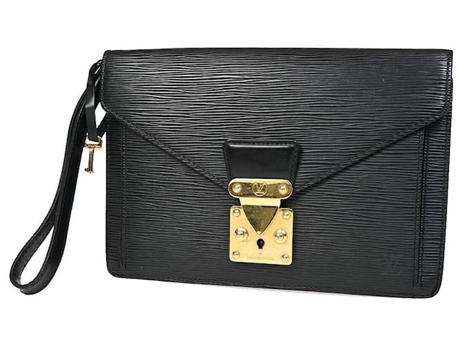Louis Vuitton Sellier Drangonne Black Leather  ref.1324155