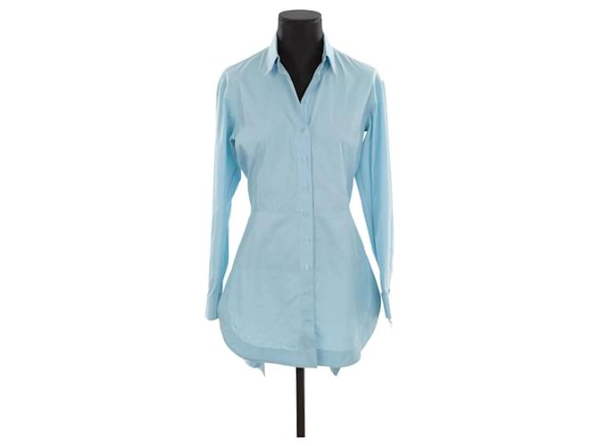 Alaïa Cotton dress Blue  ref.1324170