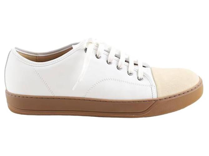 Lanvin Leather Low-Top Sneakers White  ref.1324192