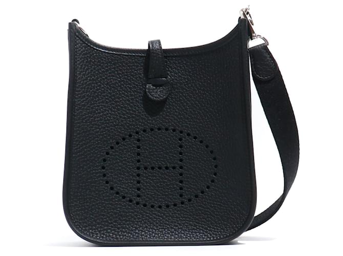 Evelyne Hermès HERMES  Handbags T.  leather Black  ref.1324201