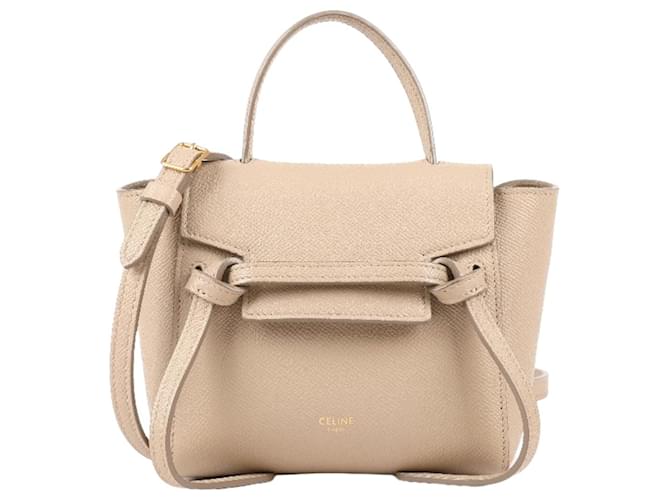 Céline Celine Belt Bag Pico Leather 2way handbag Beige  ref.1324240