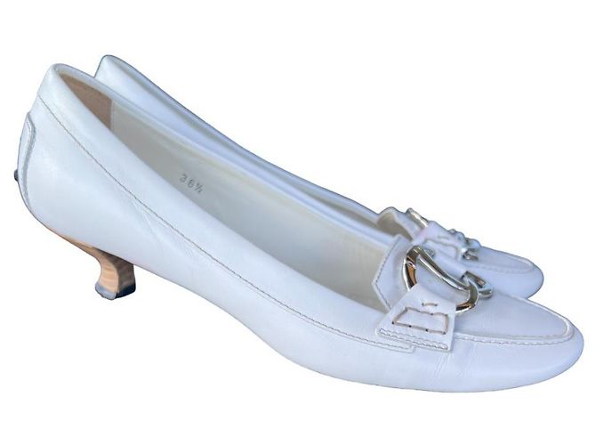 Tod's Pumps aus weißem Leder 36,5
