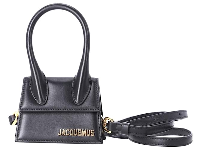 Jacquemus Le Chiquito Top Handle Bag in Black Leather  ref.1324324