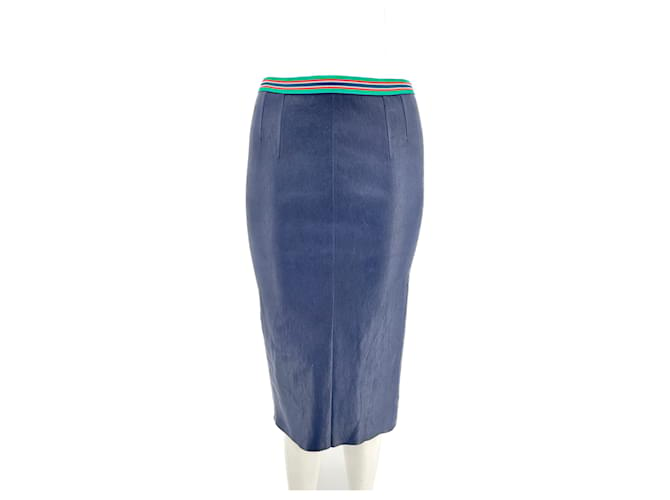 STOULS  Skirts T.International M Leather Blue  ref.1324388