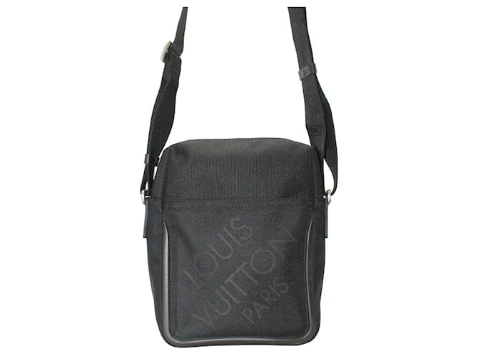Louis Vuitton Citadin Messenger Bag in Black Damier Jean Canvas Cloth  ref.1324606