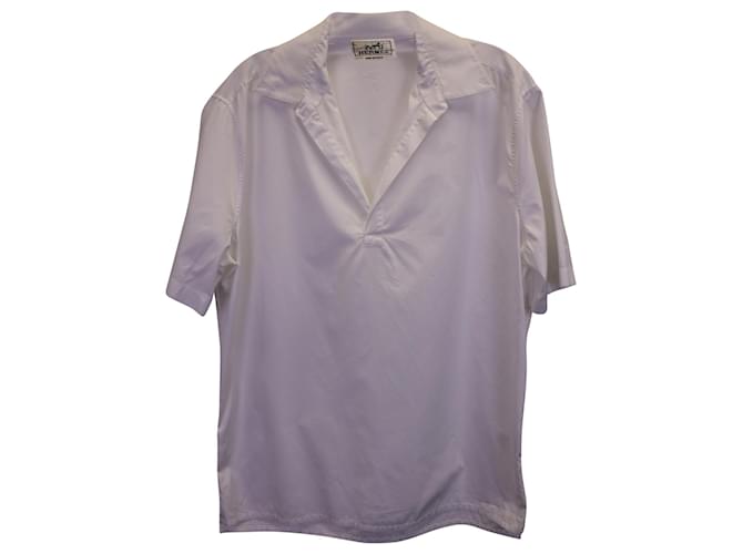 Hermès Hermes Polo Shirt in White Cotton   ref.1324616