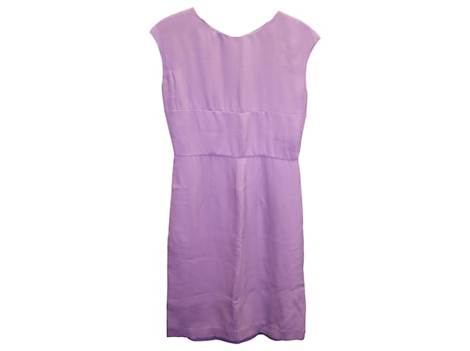 Marni Sleeveless Shift Dress in Purple Crepe Gazar Silk  ref.1324617