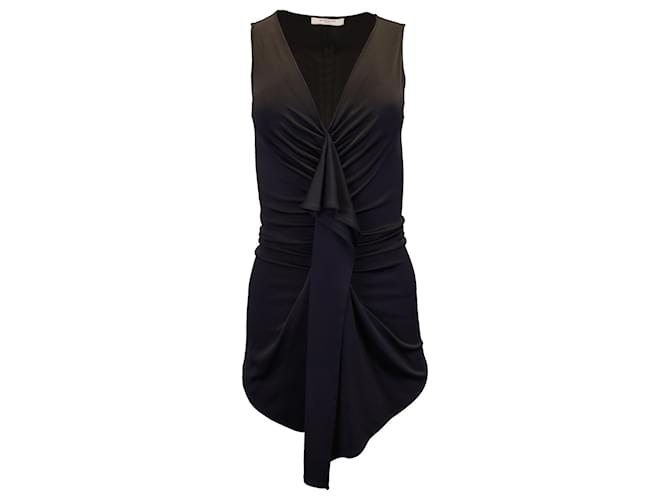 Givenchy – Drapiertes Top mit V-Ausschnitt aus schwarzer Viskose Polyester  ref.1324624