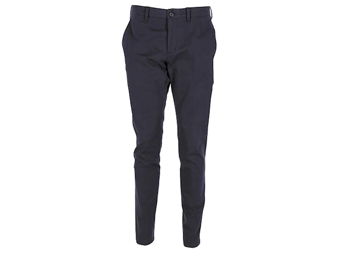 Prada Trousers in Navy Blue Cotton  ref.1324634