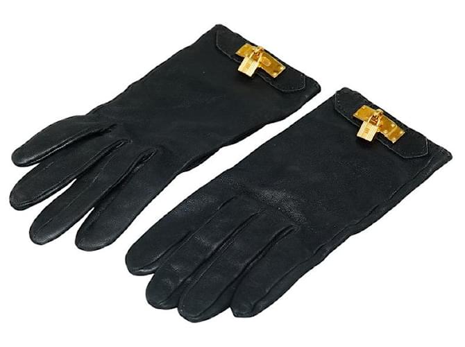 Hermès Cadena Charm Leather Gloves  ref.1324661