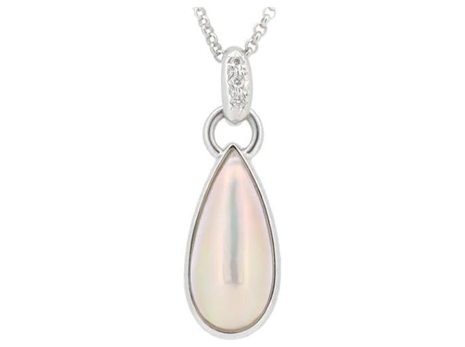 Pendente in perla Mabe Tasaki K14WG in ottime condizioni Argento Metallo  ref.1324673