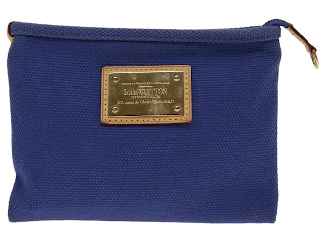 Louis Vuitton Pochette Azul Lona  ref.1324798
